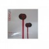 ÉCOUTEUR MONSTER URBEATS COULEUR NOIR CÂBLE PLAT NOIR/ROUGE (BOÎTE ORIGINAL)